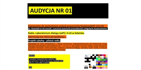 Radio. Laboratorium dialogu i 4 LO w Gdańsku - wystartowało i jest online!